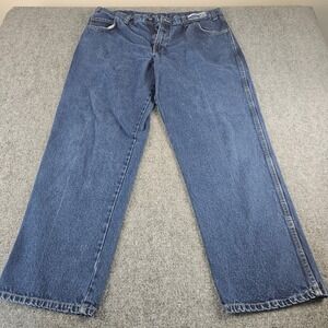 Cintas 394 Denim Mens Blue‎ Work Jeans 40x32 Straight Leg 100% Cotton